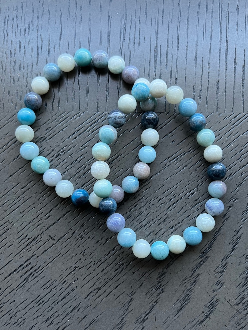 Trolleite bracelet 8mm SIZE 6.5-7’ ( ONE )